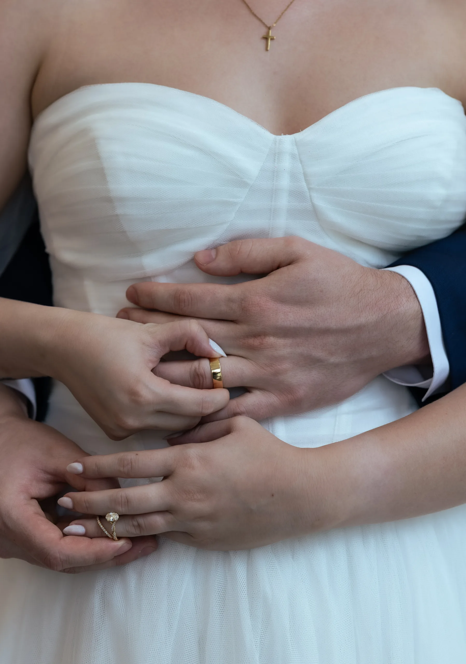 Close-up of the newlyweds' wedding rings at Lake Mary Events Center